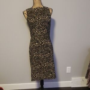 Leopard Print Sleeveless Dress